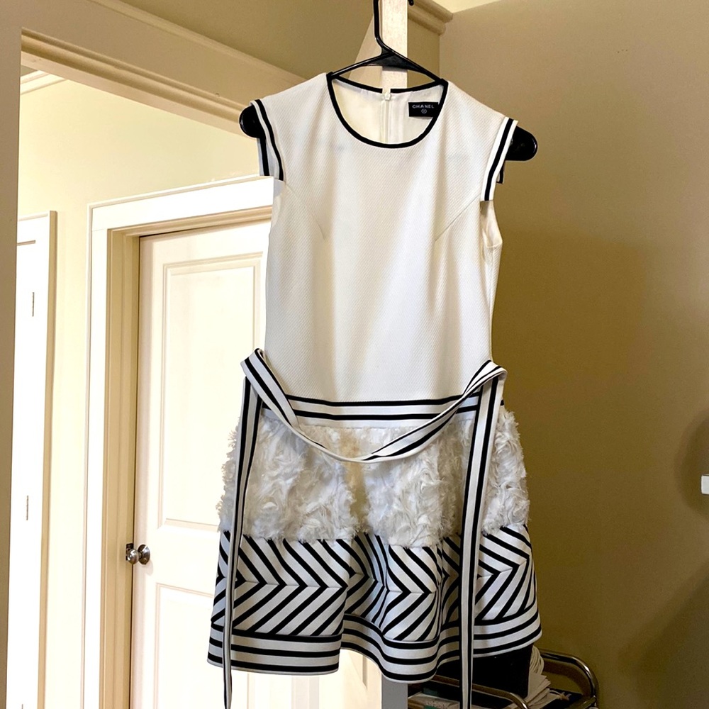 Chanel Black and White Dress